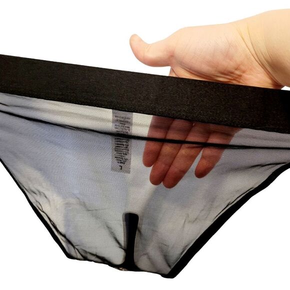 2/$20 Brand New Sexy Transparent Black Panties Size: Large - Picture 5 of 5